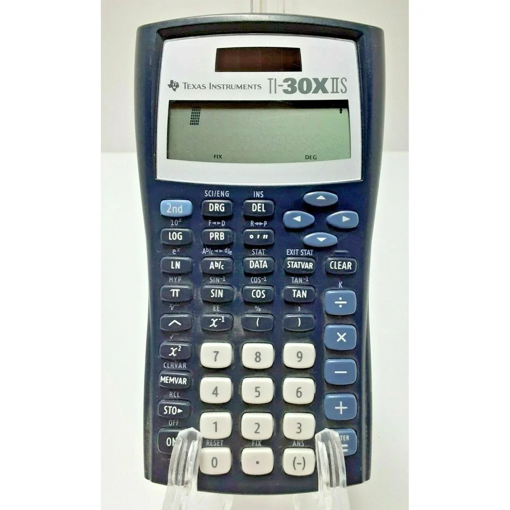 Texas Instruments‎ Ti-30x IIS Solar Scientific Calculator Blue w/ Cover | Tested